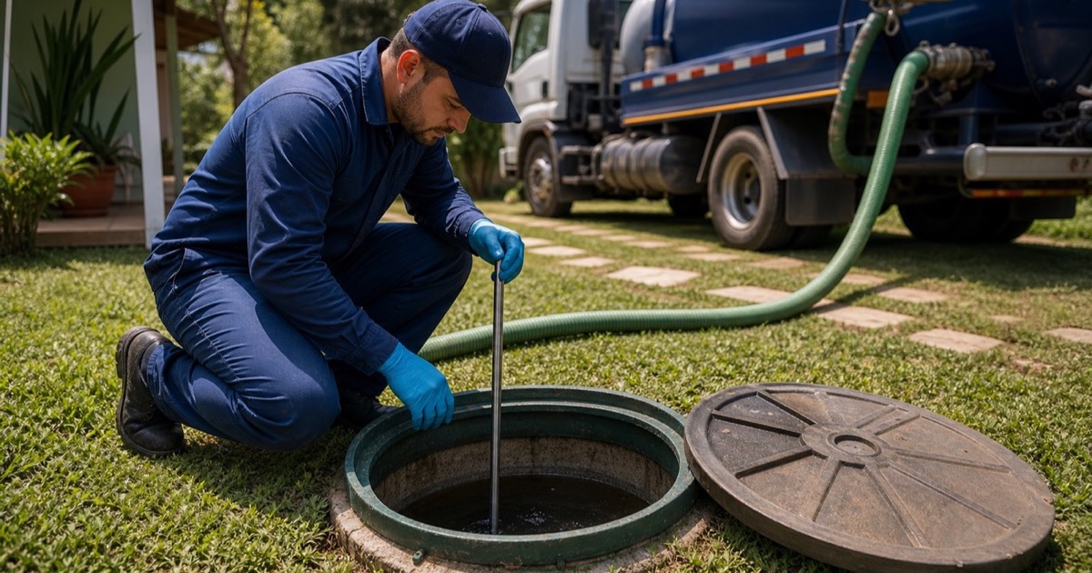 Caminhão limpa fossa da Ambitec para atendimento em Apiúna